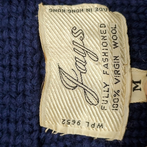 JAYS, Fully Fashioned Vintage 100% virgin wool. Royal blue cardigan. MED… - Picture 9 of 15